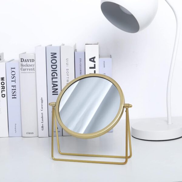 360-Degree Rotating Vanity Mirror-Sleek Round Design for Beauty Routines - Image 8