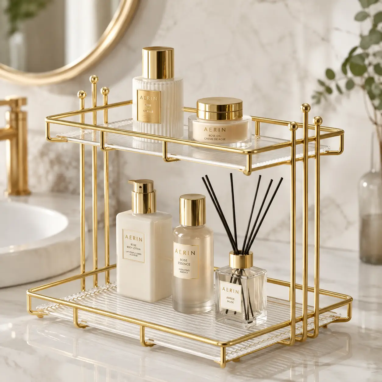 Bathroom Countertop Storage Organizer