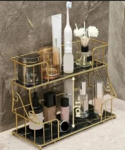 Bathroom Vanity Tray – Cosmetic Shelf Organizer for Makeup, Skincare & Essentials