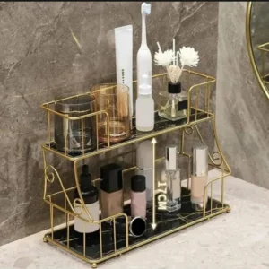 Bathroom Vanity Tray – Cosmetic Shelf Organizer for Makeup, Skincare & Essentials