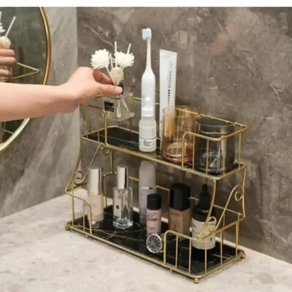 Bathroom Vanity Tray - Cosmetic Shelf Organizer for Makeup, Skincare & Essentials - Image 3