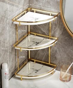 Corner Countertop Organizer – 3 Tier Shelf with Premium Design for Compact Storage