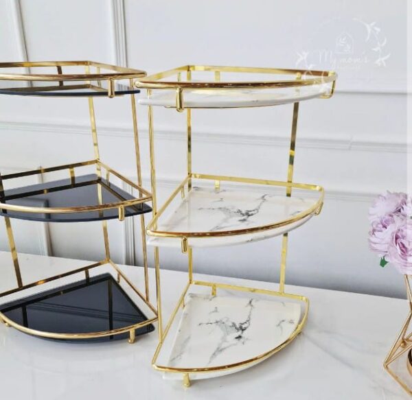 Corner Countertop Organizer – 3 Tier Shelf with Premium Design for Compact Storage - Image 7
