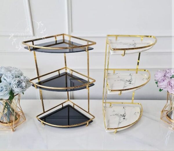 Corner Countertop Organizer – 3 Tier Shelf with Premium Design for Compact Storage - Image 8