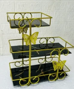 3-Tier Butterfly Countertop Cosmetic Storage Stand for makeup and beauty essentials