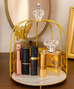 Cosmetics Cage Organizer with Butterfly Design - Beauty Meets Grace