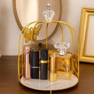 Cosmetics Cage Organizer with Butterfly Design - Beauty Meets Grace
