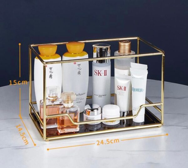 Cosmetics Organizer Tray for Jewelry, Perfume & Makeup – Elegant Storage for Vanity & Countertop (3)