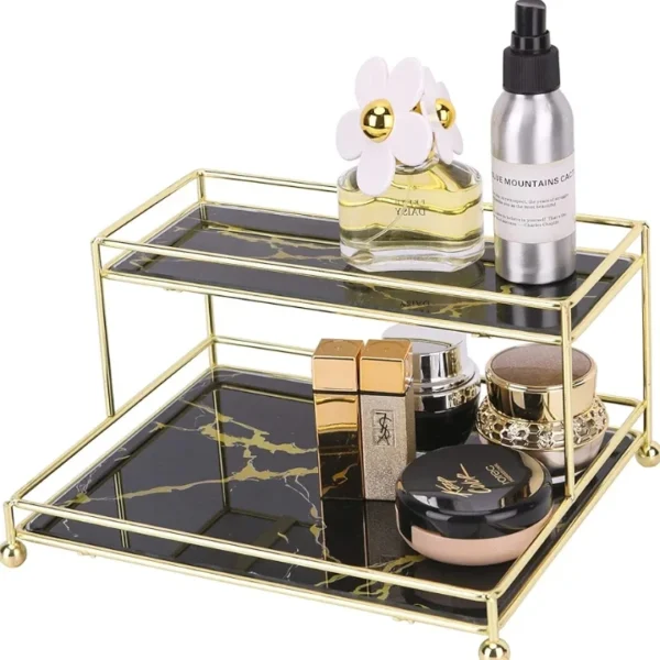 Double Layer Premium Organizer – Elegant Storage Solution for Cosmetics, Jewelry & More - Image 5