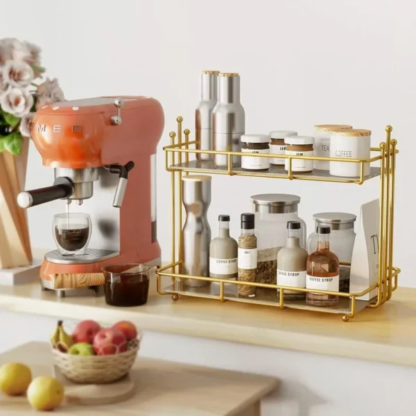 Elegant European Style Bathroom Organizer for Cosmetic Storage and Vanity Decor - Image 8