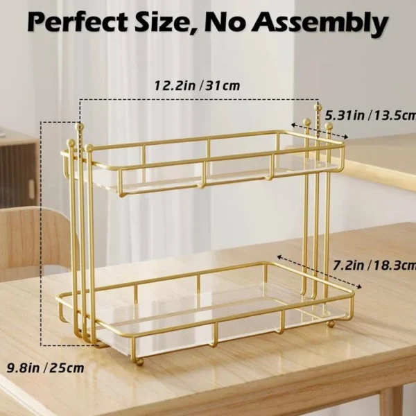 Elegant European Style Bathroom Organizer for Cosmetic Storage and Vanity Decor - Image 9