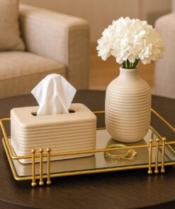 Alternative view of Elegant Vanity Tray with Lipstick & Perfume – Perfect for Dressing Rooms