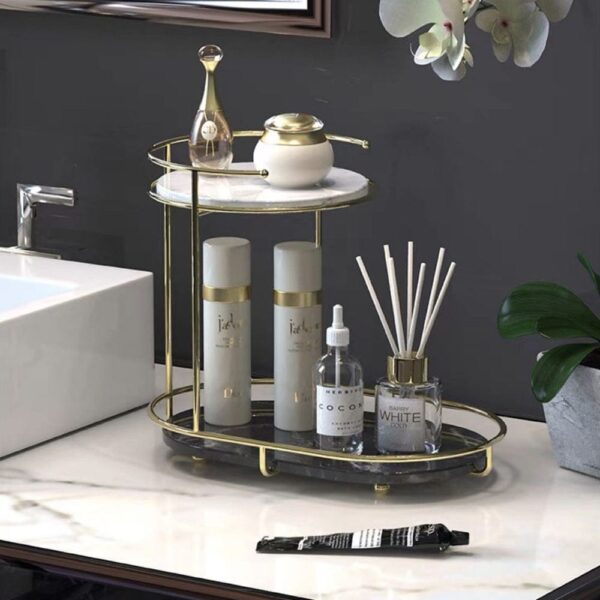 Free Standing 2-Tier Shelf – Luxury Makeup Organizer for Home & Vanity - Image 5