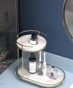 Alternative view of Free Standing 2-Tier Shelf – Luxury Makeup Organizer for Home & Vanity