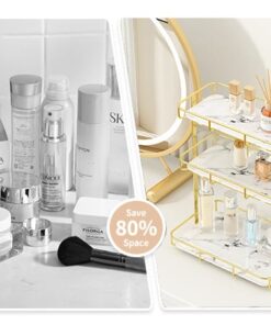 Gold Free Standing 3-Tier Shelf – Luxury Organizer for Perfume & Makeup Storage