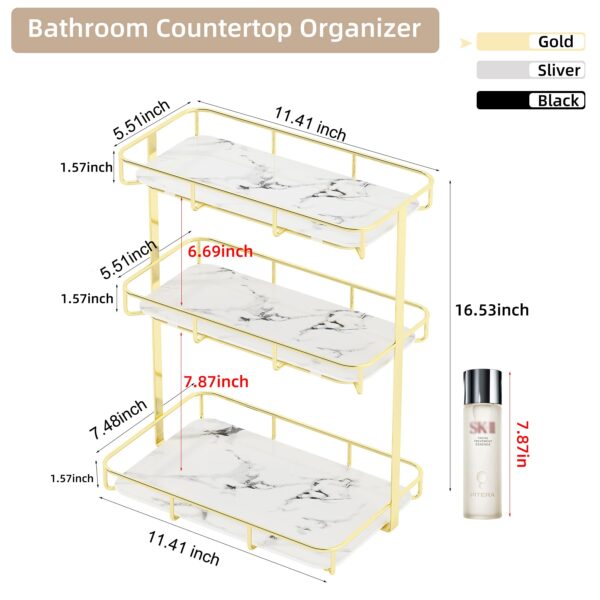 Gold Free Standing 3-Tier Shelf – Luxury Organizer for Perfume & Makeup Storage - Image 5