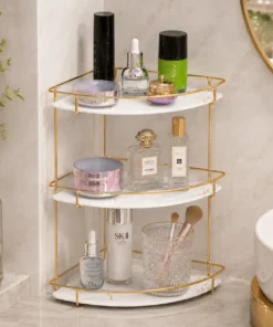 Alternative view of Gold Metal Bathroom Corner Shelf