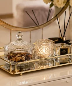 Alternative view of Gold Metal Serving Tray