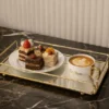 Gold Metal Serving Tray -Luxury Serving Tray by Wahaj Decor