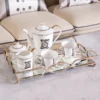 Gold Mirror Tray – Rectangular Decorative Tray for Home Decor & Coffee Table Styling (1)
