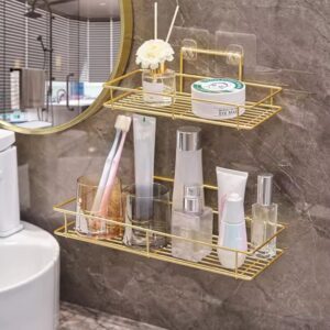 Golden Glow Bathroom Shelf – Luxury Wall-Mounted Storage for a Stylish Home Upgrade