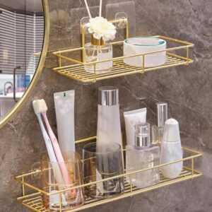 Golden Glow Bathroom Shelf – Luxury Wall-Mounted Storage for a Stylish Home Upgrade