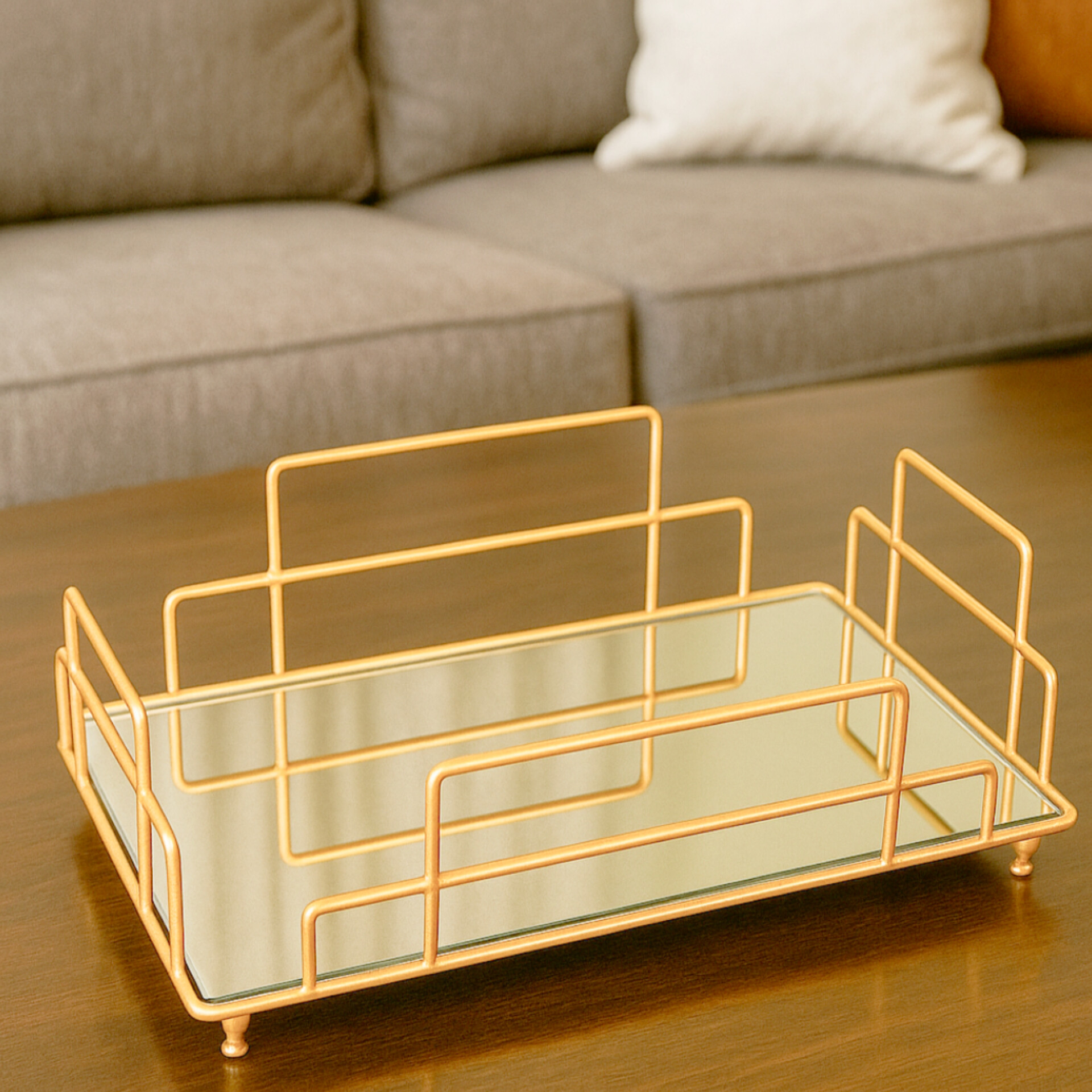 Vintage Glass Vanity Tray | Elegant Perfume & Jewelry & Home Decoration - Image 3