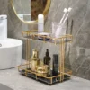 Iron Art Nordic Style 2-Tier Bathroom Organizer Stand – Elegant Storage Shelf for Vanity & Countertops (3)