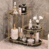 Luxury Design Free-Standing 3-Tier Makeup Organizer Shelf – Elegant Storage for Vanity (1)