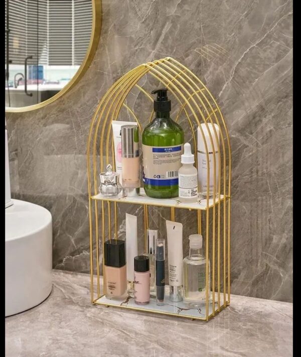 Luxury-Golden-Arch-Shaped-Organizer-Shelf-1