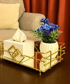 Luxury Jewelry and Perfume Organizer with a Stunning Cosmetics Tray Mirror