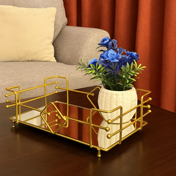 Luxury Jewelry and Perfume Organizer with a Stunning Cosmetics Tray Mirror - Image 3