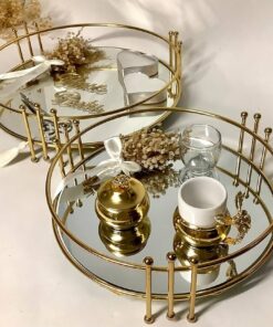 Luxury Makeup Organizer Mirror Tray for Cosmetics -Stylish Storage Solution (2)