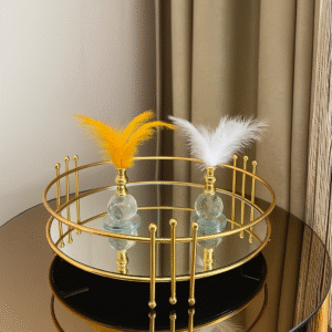 Luxury Makeup Organizer Mirror Tray for Cosmetics -Stylish Storage Solution (2)