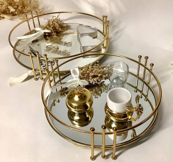 Luxury Makeup Organizer Mirror Tray for Cosmetics -Stylish Storage Solution (2)