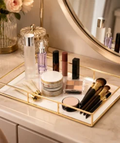Luxury Makeup Organizer Tray for cosmetics and beauty essentials