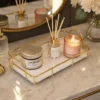 Luxury Makeup Storage Tray Golden Cosmetic Organizer - Wahaj Decor