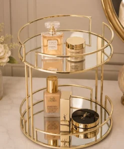 Luxury makeup vanity organizer for cosmetics skincare perfumes and beauty essentials