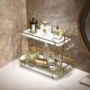 Elevate your space with this Luxury Nordic 2-Layer Acrylic Organizer. Sleek, transparent, and stylish-perfect for makeup, skincare, or decor. Ideal for bathrooms, vanities, or bedrooms.