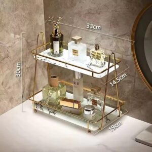 Elevate your space with this Luxury Nordic 2-Layer Acrylic Organizer. Sleek, transparent, and stylish-perfect for makeup, skincare, or decor. Ideal for bathrooms, vanities, or bedrooms.
