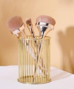 Makeup Brush & Pen Organizer – Modern Metal Cosmetic Storage (1)