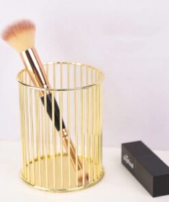 Makeup Brush & Pen Organizer – Modern Metal Cosmetic Storage