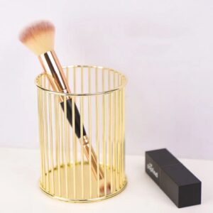 Makeup Brush & Pen Organizer – Modern Metal Cosmetic Storage