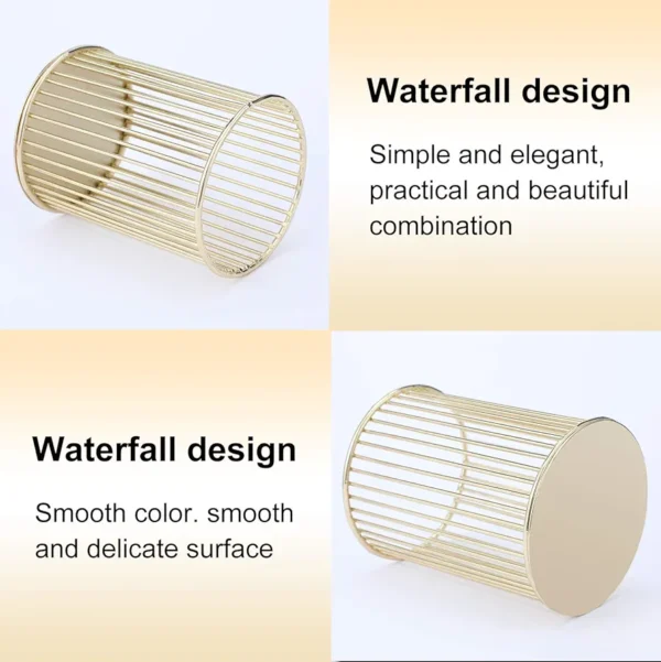 Makeup Brush & Pen Organizer – Modern Metal Cosmetic Storage - Image 5