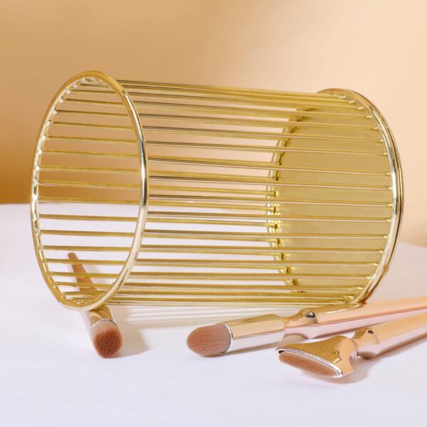 Makeup Brush & Pen Organizer – Modern Metal Cosmetic Storage - Image 6