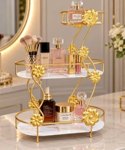 Alternative view of 3-Tier Makeup Storage Organizer Stand