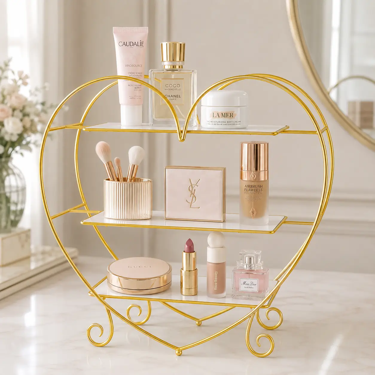 Aesthetic Makeup and Beauty Essentials Organizer - Image 2