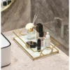Marble Cover Tray for Vanity with Gold Handles (1)