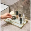 Marble Cover Tray for Vanity with Gold Handles