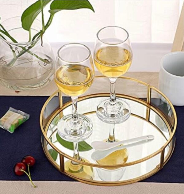 Metal & Glass Jewelry Storage Mirror – Elegant Organizer for Jewelry & Cosmetics - Image 6